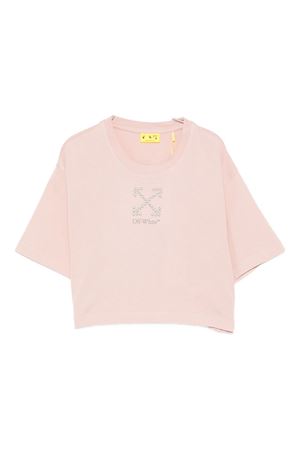 tshirt in cotone rosa OFF WHITE KIDS | OGAA019F25JER0023B07